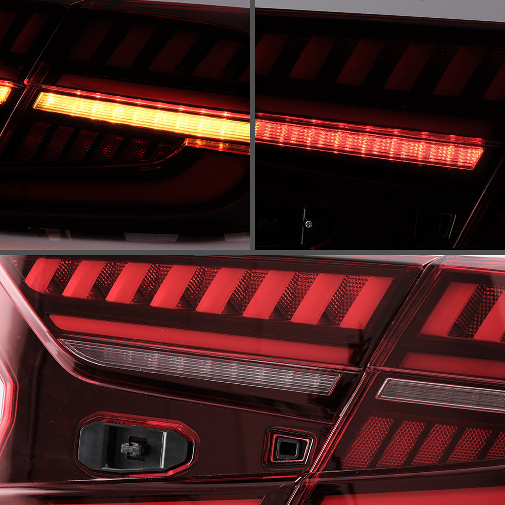 VLAND Carlamp bakljus för Honda Accord 10th 2018-up w/sequential indicators Red Lens - 11