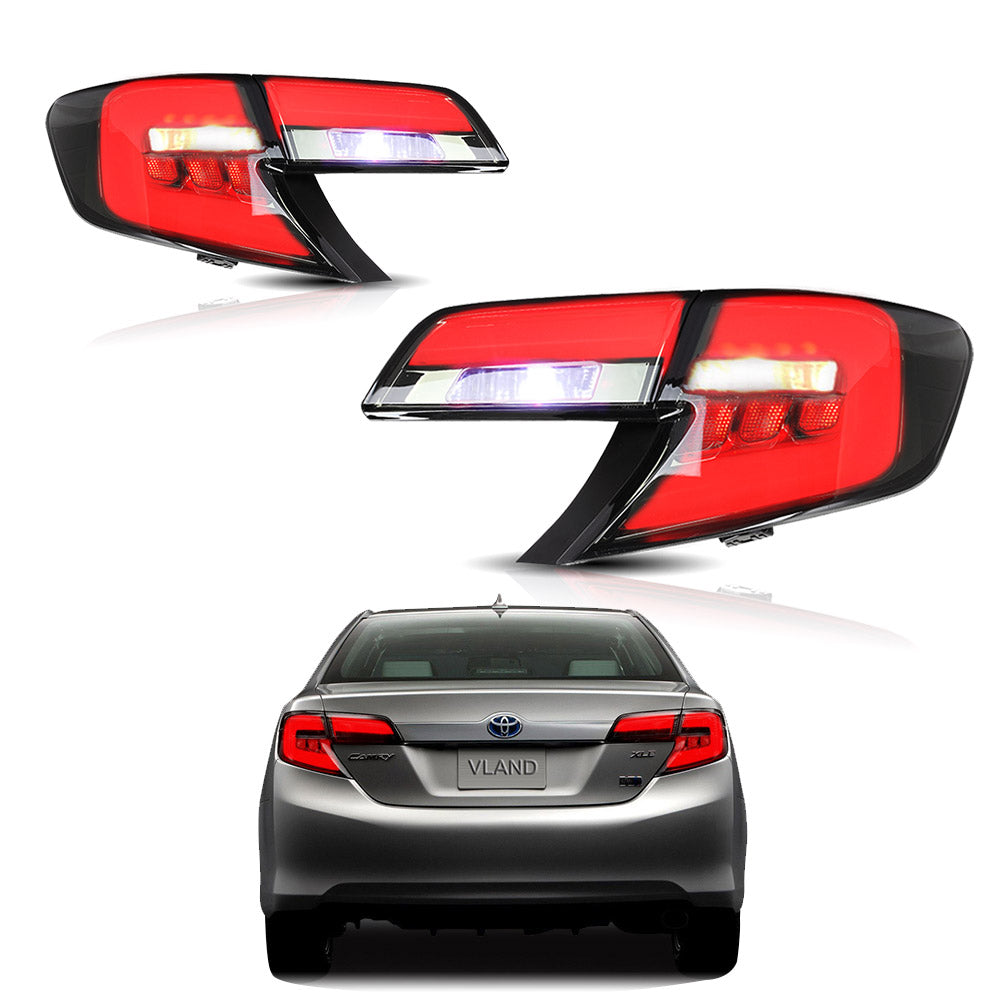 VLAND Carlamp LED bakljus för Toyota Camry 2012-2014 Red Lens - 4