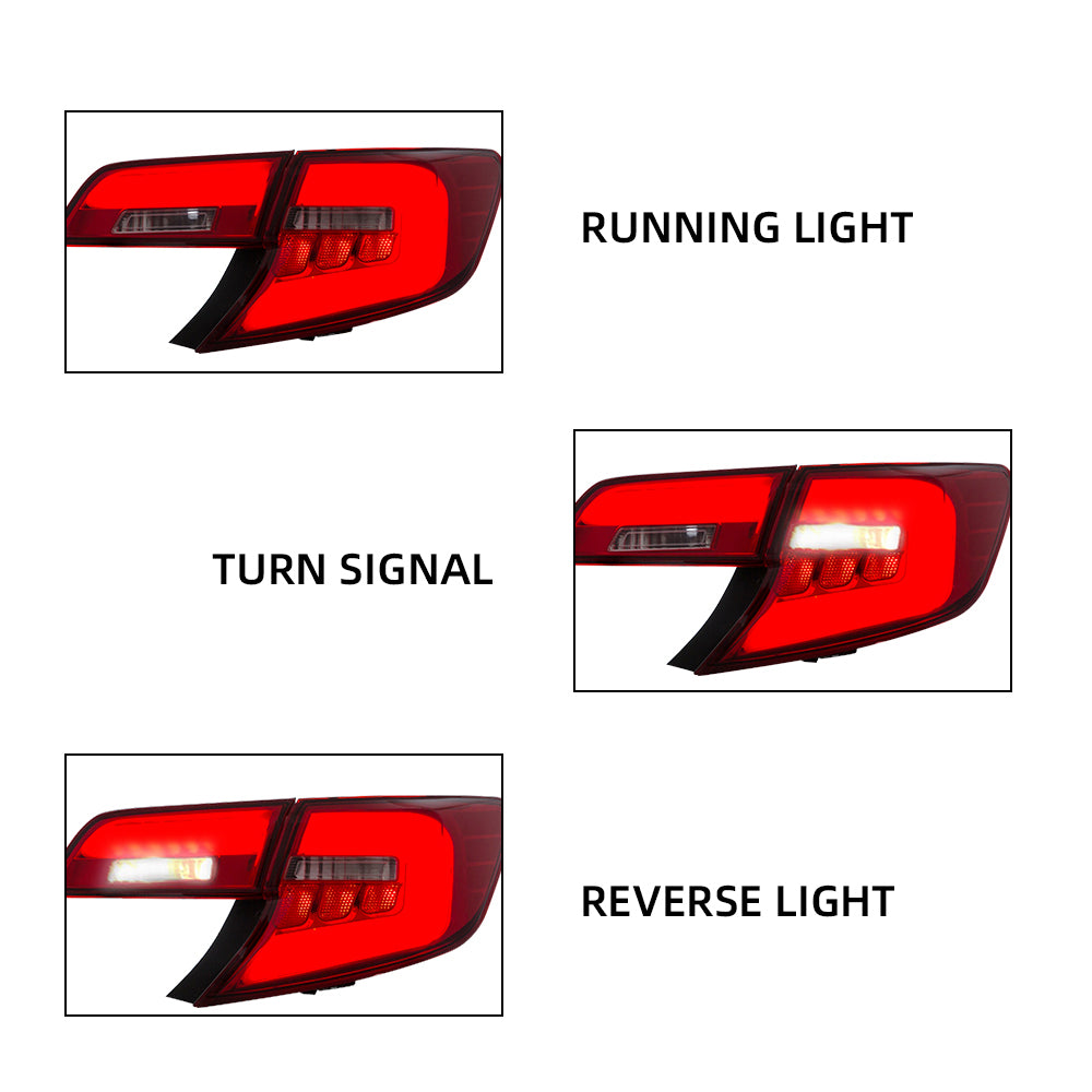 VLAND Carlamp LED bakljus för Toyota Camry 2012-2014 Red Lens - 7