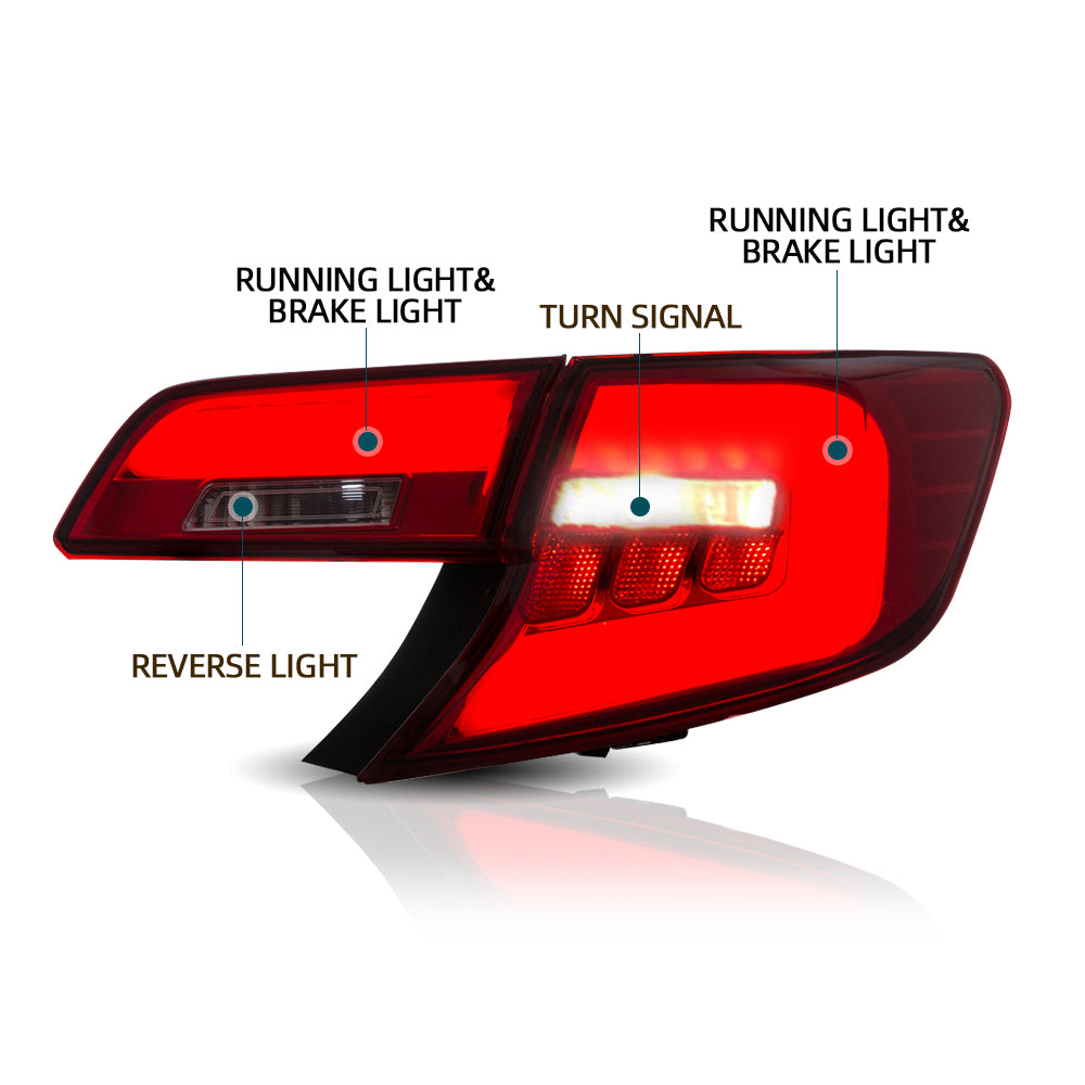 VLAND Carlamp LED bakljus för Toyota Camry 2012-2014 Red Lens - 10