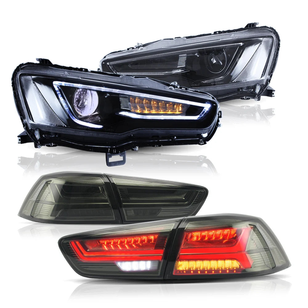VLAND LED strålkastare+bakljus för Mitsubishi Lancer 2008-2017 - 2
