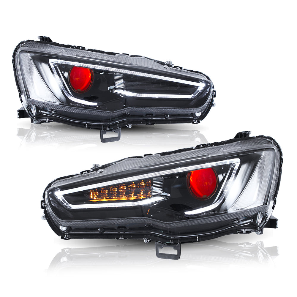 VLAND LED strålkastare+bakljus för Mitsubishi Lancer 2008-2017 - 4