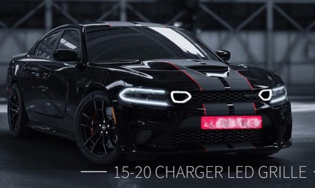 Övre Grill SRT Scat Pack Style med LED (DODGE CHARGER 2015-2019)