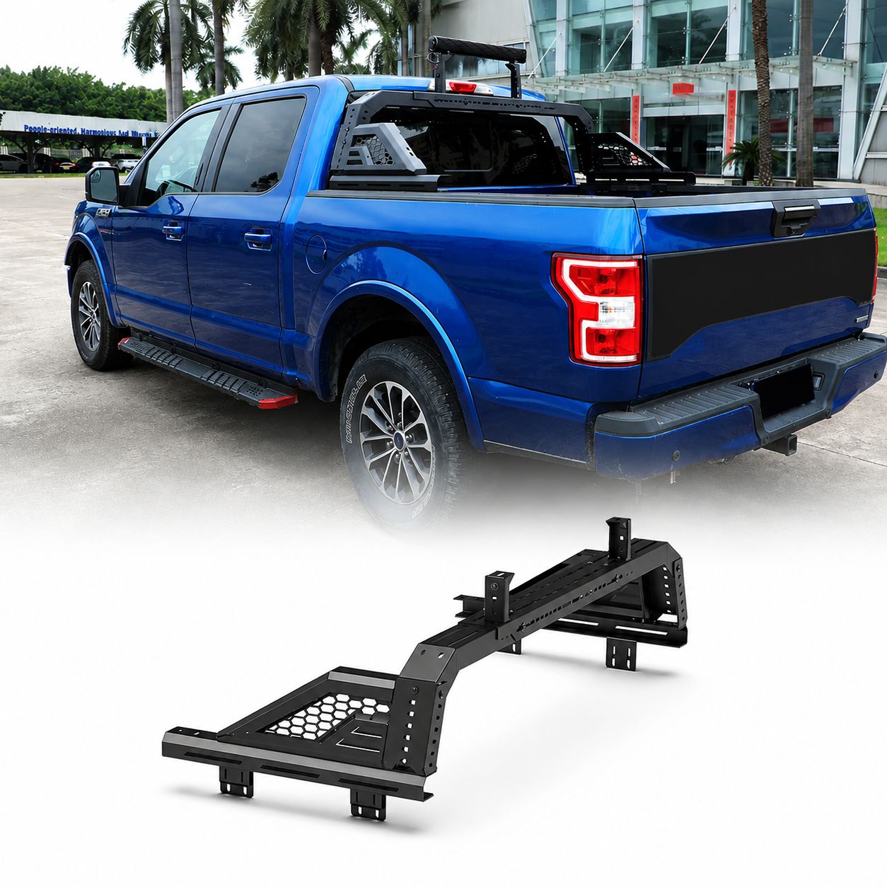 Adjustable Flakbåge & LED Light Bar Mount (RAM, Ford F, RANGER, SILVERADO, GMC, TUNDRA, TITAN. HILUX)