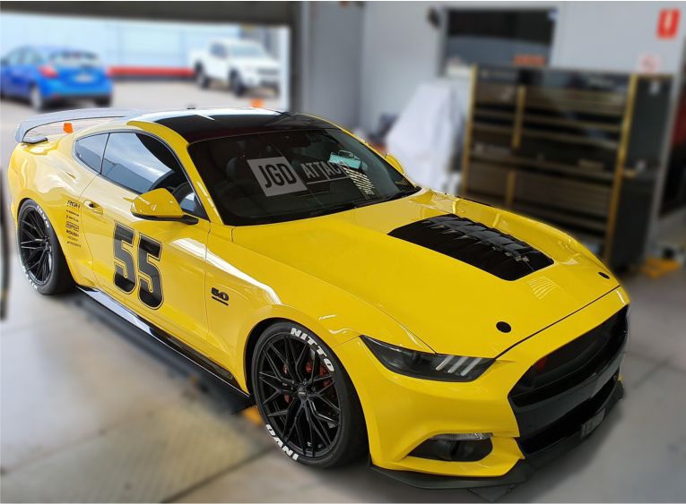 GT500 Style Aluminum Huv  (MUSTANG 15-17 V6, GT, Ecoboost) - 7