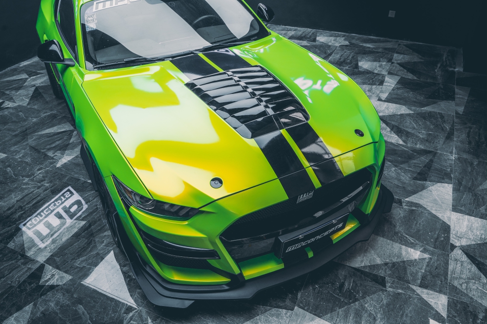 GT500 Style Aluminum Huv  (MUSTANG 15-17 V6, GT, Ecoboost)