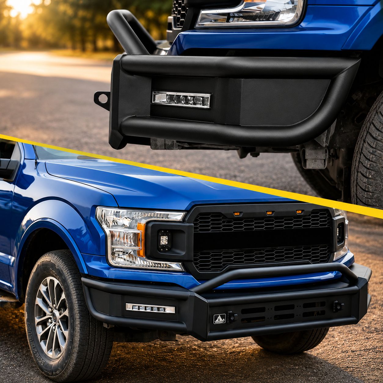 Främre stötfångare – Off-Road Dakota – LED DRL & Frontbåge & LED Bar (F150 18-20) - 3