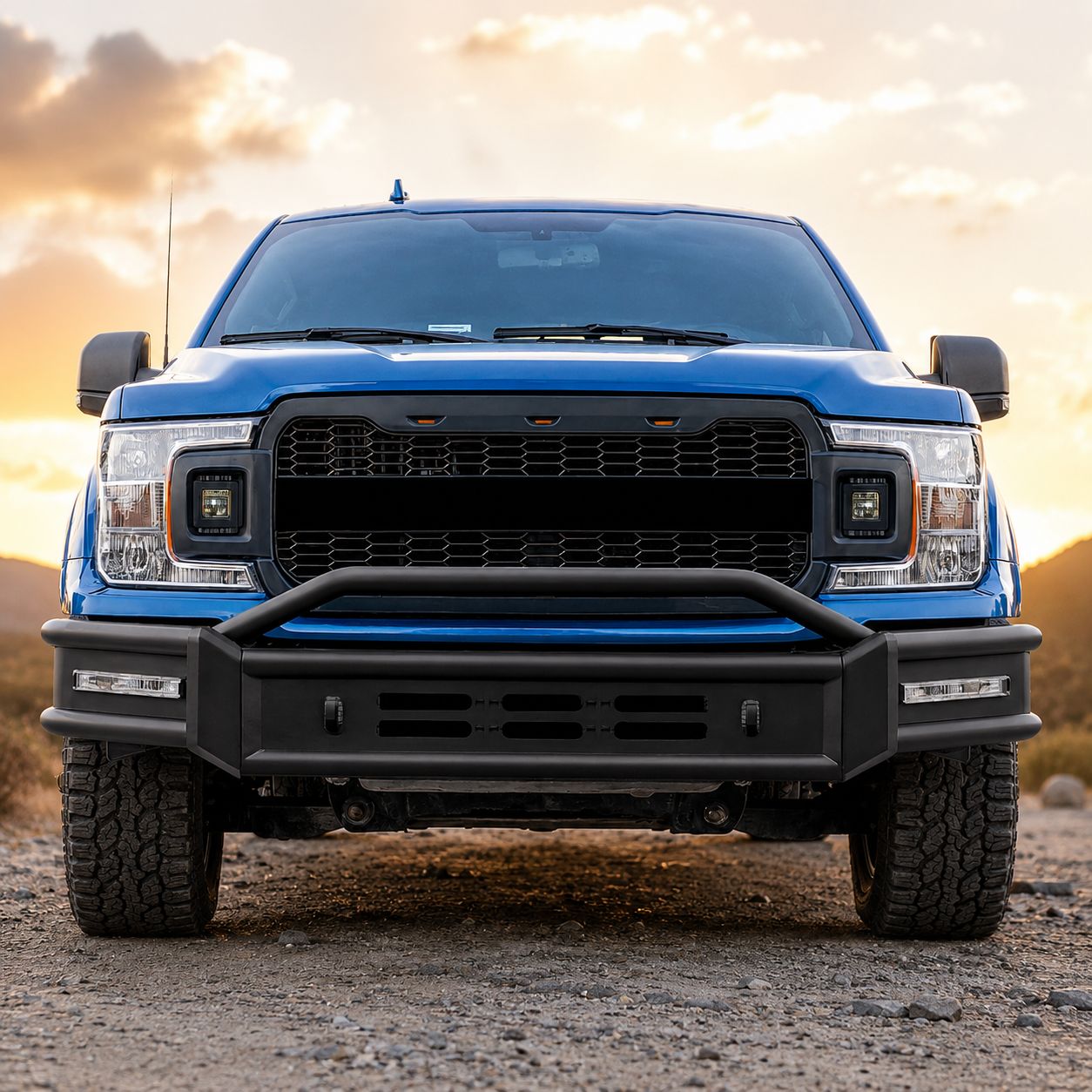 Främre stötfångare – Off-Road Dakota – LED DRL & Frontbåge & LED Bar (F150 18-20)