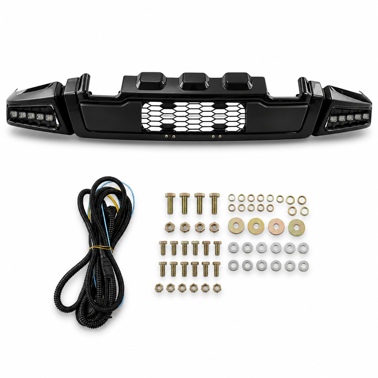 Främre stötfångare + LED-ljus – Raptor Style (F150 09-14) - 4
