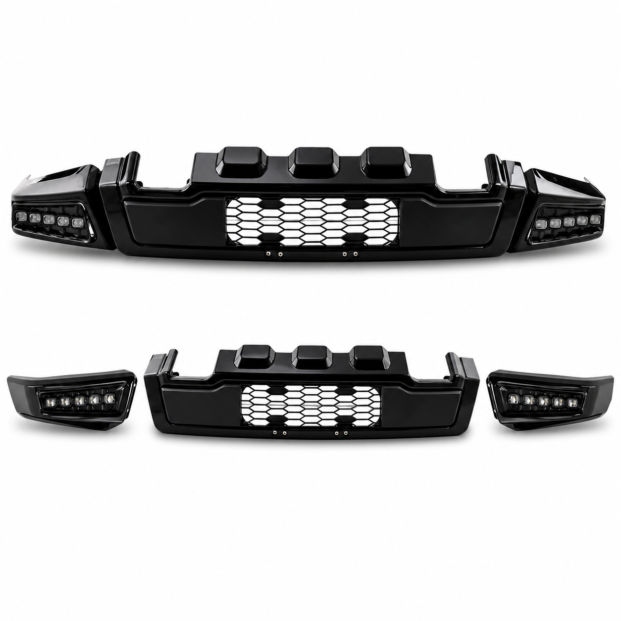 Främre stötfångare + LED-ljus – Raptor Style (F150 09-14) - 6