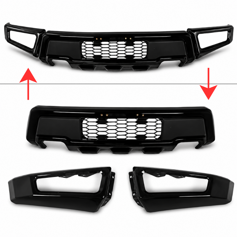 Främre stötfångare + LED-ljus – Raptor Style (F150 18-20) - 5