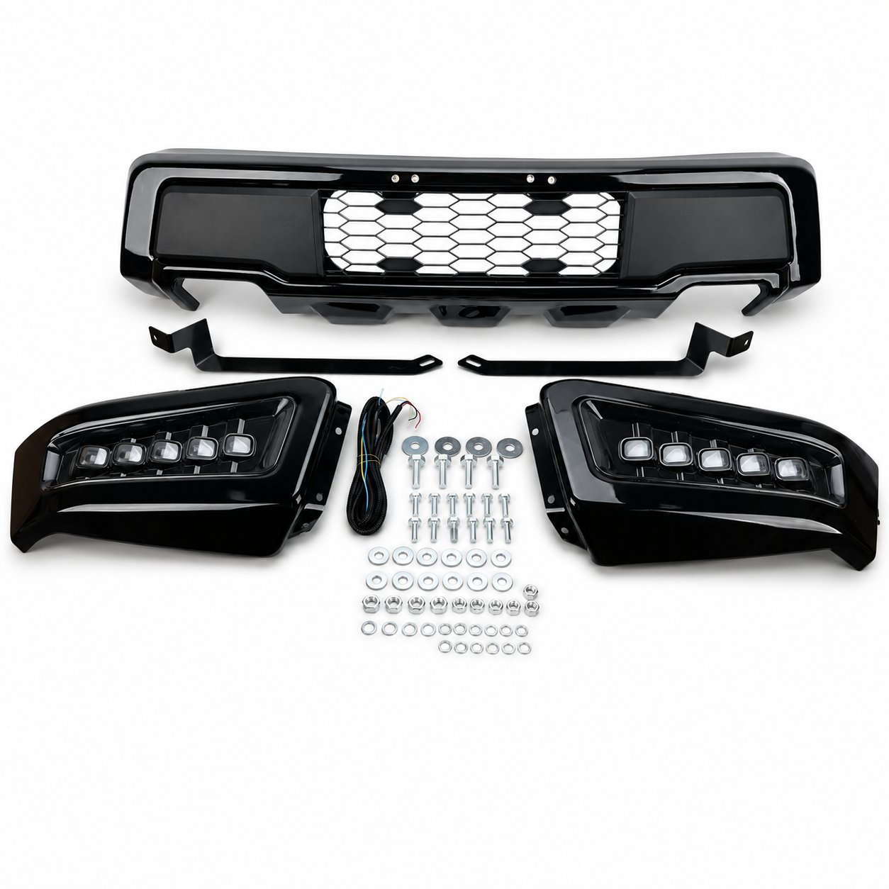 Främre stötfångare + LED-ljus – Raptor Style (F150 18-20) - 3
