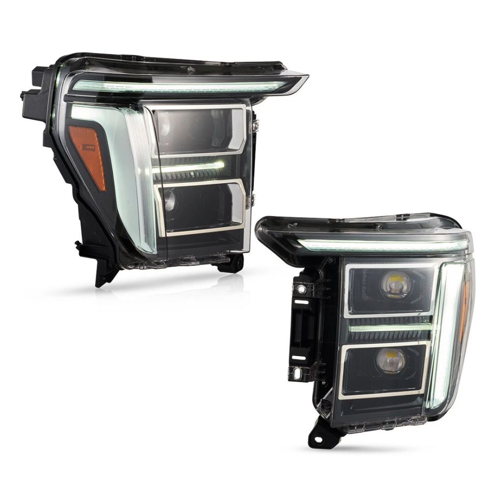 Full-LED Matrix-strålkastare – Vland – Orange blinkers – Sats (F150 21-23) - 2