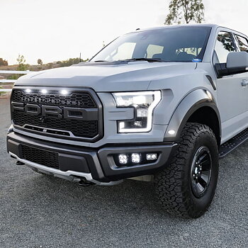 Grill LED-ljus + Sidomarkeringsljus Lights + Wiring Harness (F150 17-20 RAPTOR)