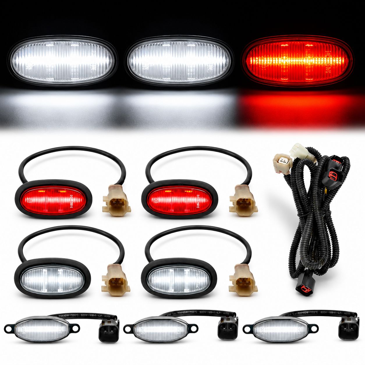 Grill LED-ljus + Sidomarkeringsljus Lights + Wiring Harness (F150 17-20 RAPTOR) - 2