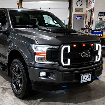 MP Concepts Övre grill med LED-belysning and DRL – Mattsvart (F150 18-20)