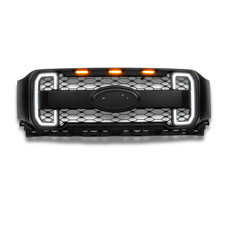 MP Concepts Övre grill med LED-belysning and DRL – Mattsvart (F150 21-23) - 14
