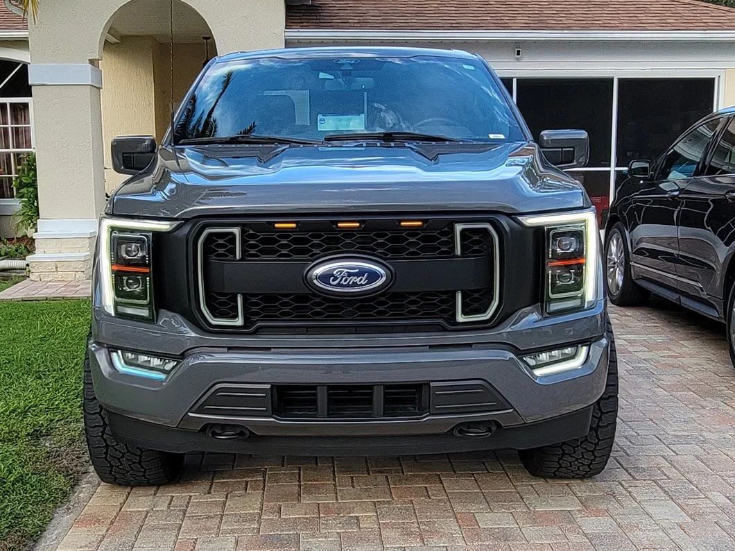 MP Concepts Övre grill med LED-belysning and DRL – Mattsvart (F150 21-23) - 4