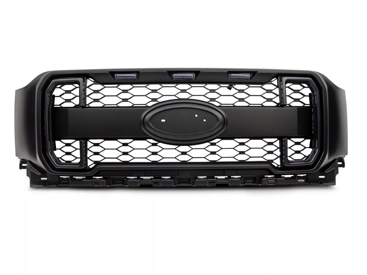 MP Concepts Övre grill med LED-belysning and DRL – Mattsvart (F150 21-23) - 11