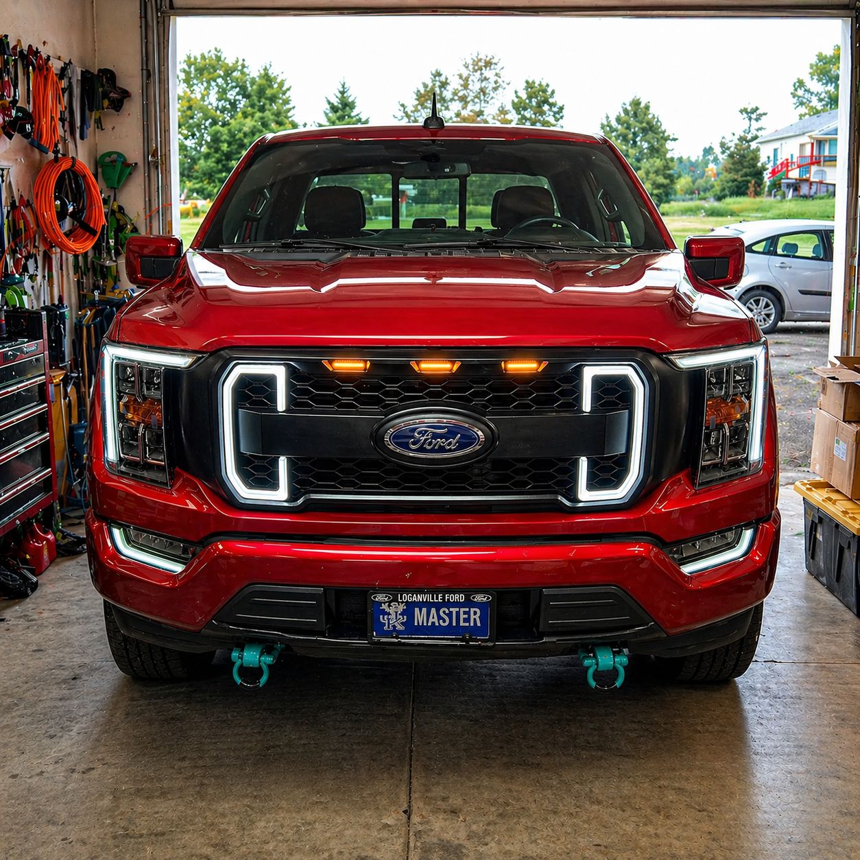 MP Concepts Övre grill med LED-belysning and DRL – Mattsvart (F150 21-23)