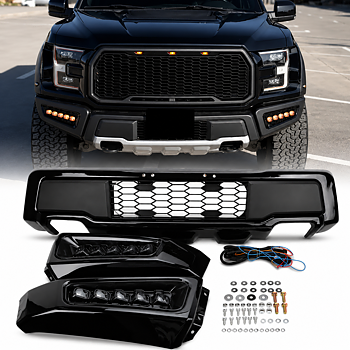 RAPTOR Style Främre stötfångare + LED-ljus (F150 15-17)