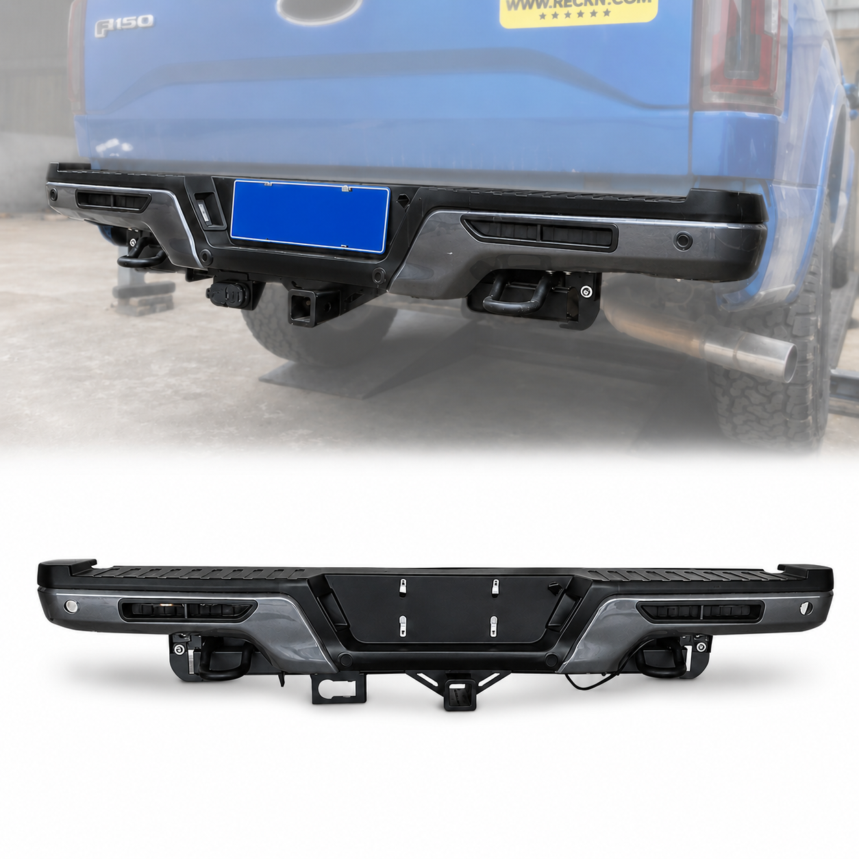 Bakre stötfångare + LED-ljus – Raptor Style (F150 15-20)