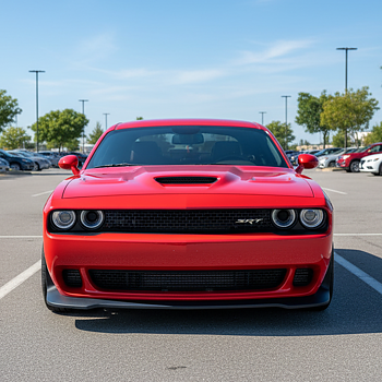 Frontläpp med distansplatta – Hellcat/SRT – mattsvart – Dodge Challenger 2015–2023