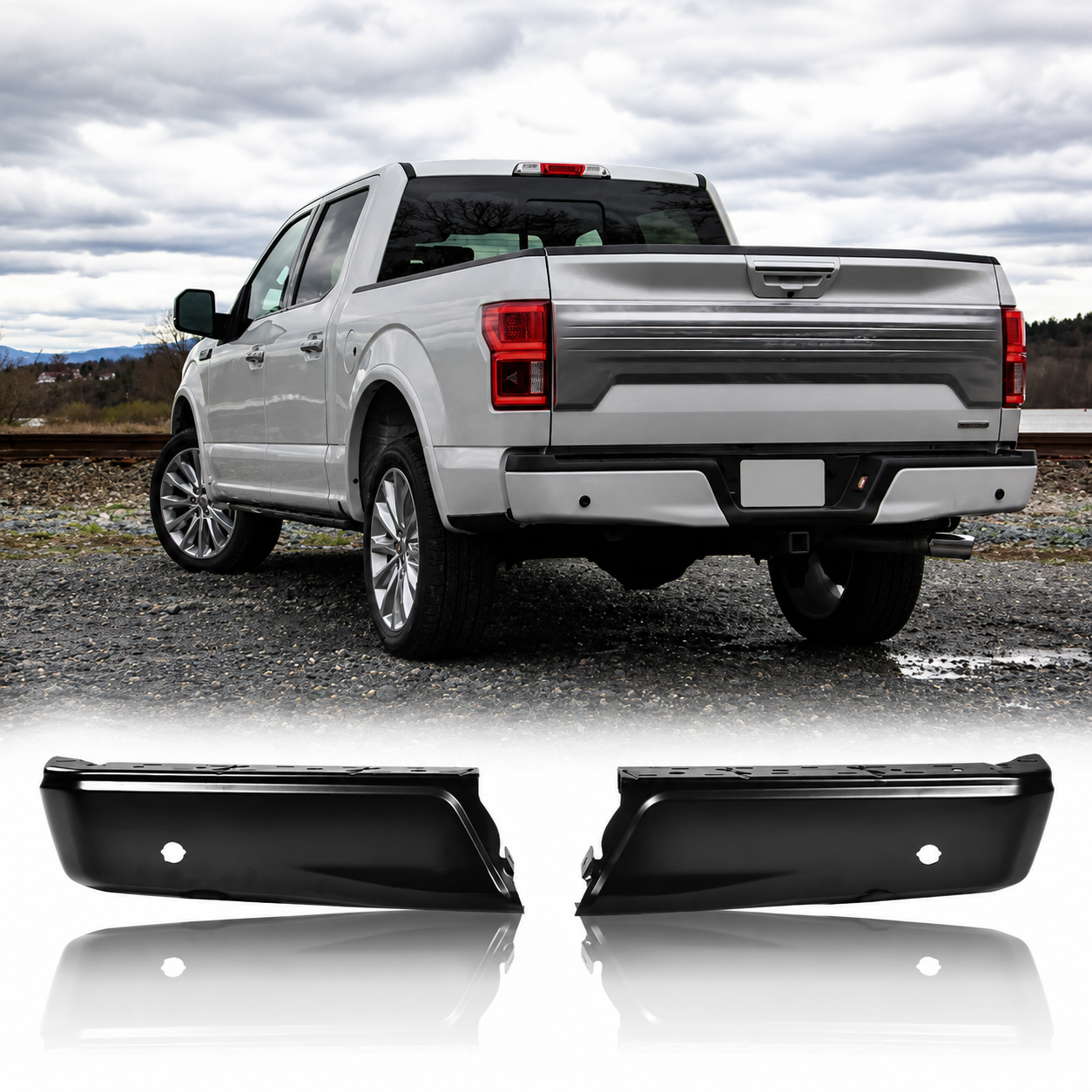 Bakre stötfångare Face Bar End Caps PDC – Sats (F150 15-20) - 5