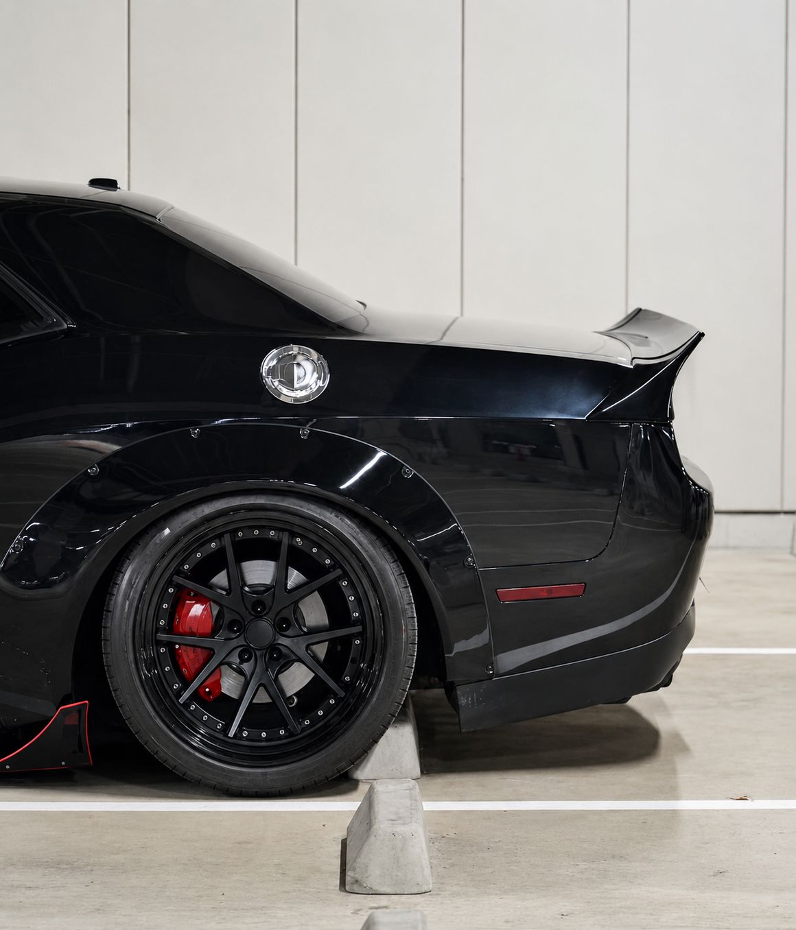 Bakspoiler – WIDE-stil – mattsvart – Dodge Challenger 2008–2023