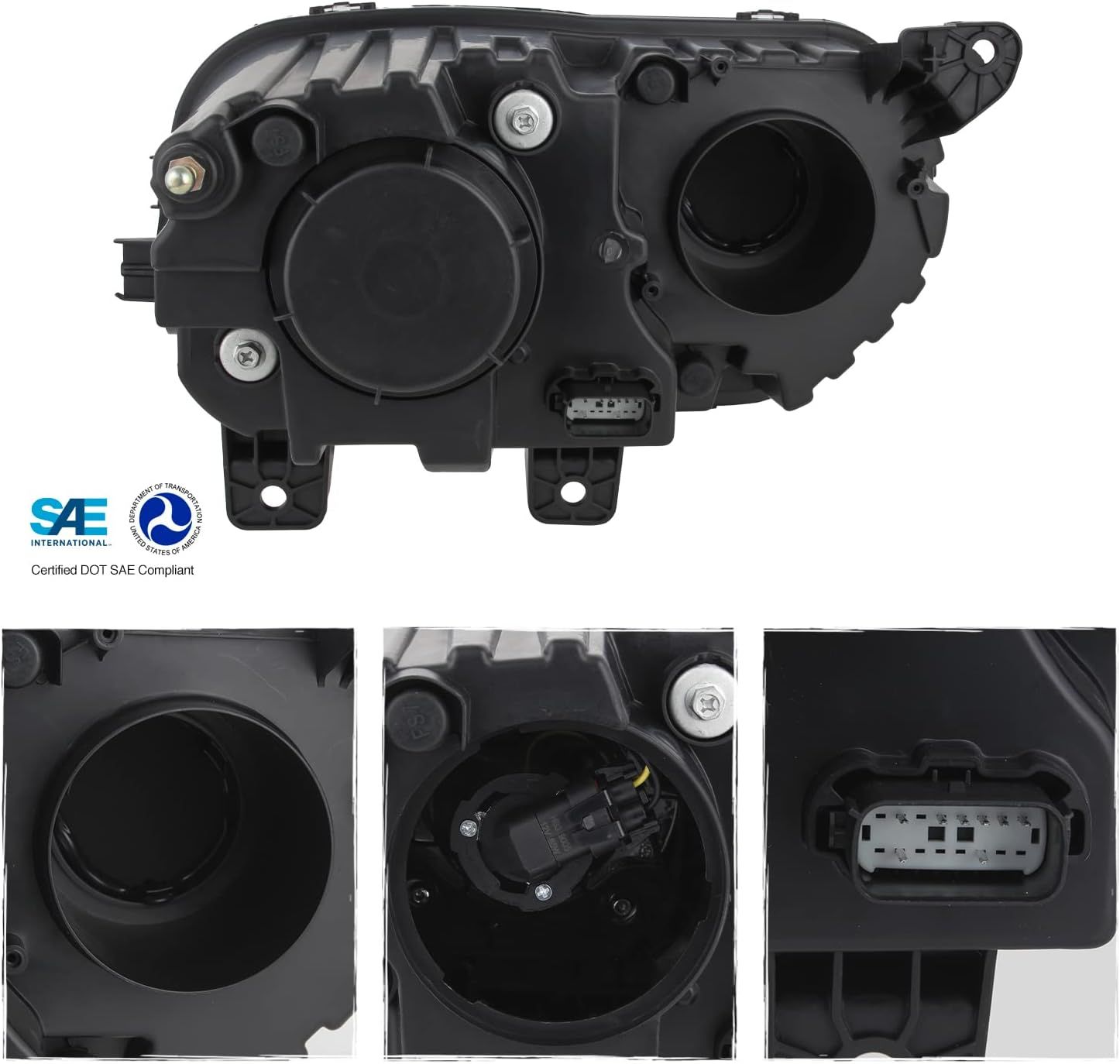 Halogenstrålkastare med LED-varselljus – par – Dodge Challenger 2015–2023 - 8