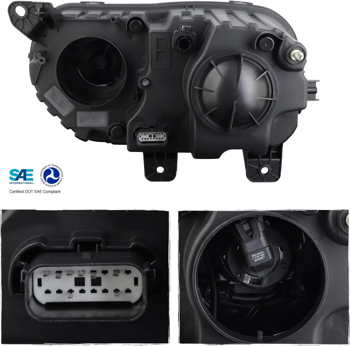 Halogenstrålkastare med LED-varselljus – höger / passagerarsida – Dodge Challenger 2015–2023 - 2