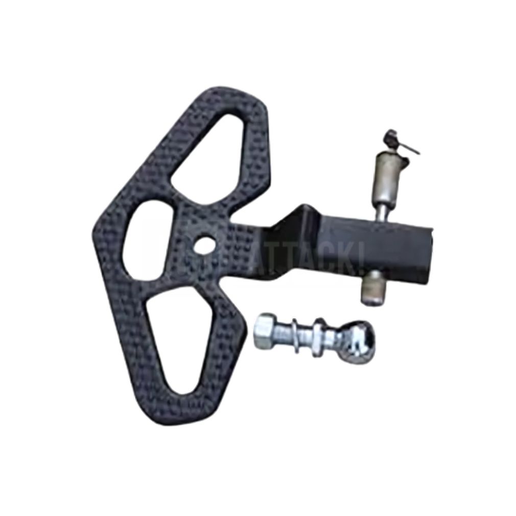 Universal Rear Black Tow Hook Hitch Step w/ Drawbar Bolts (RAM/F150) - 2