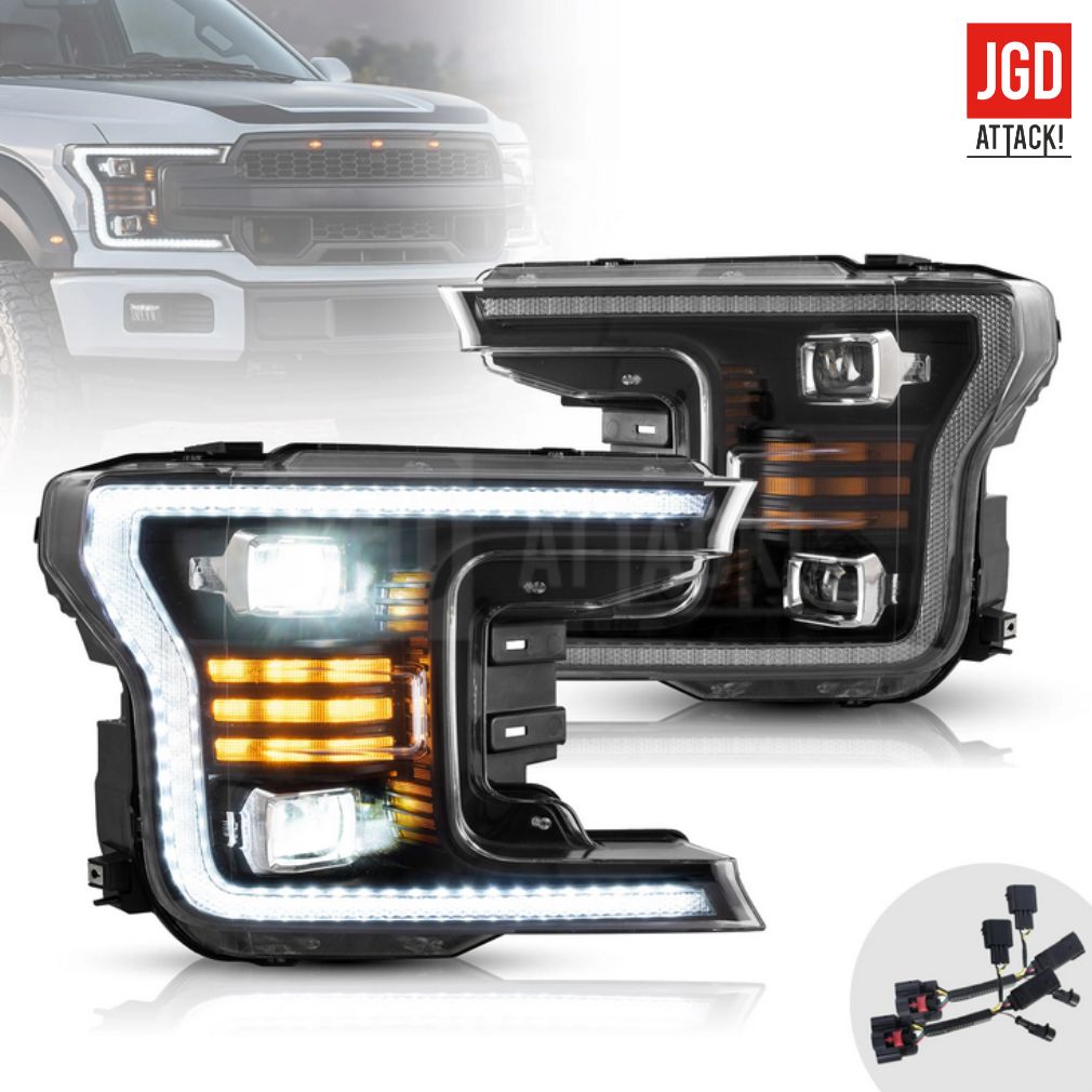 Vland Full-LED strålkastare – Vitt varselljus – Sats (F150 18-20) - 7