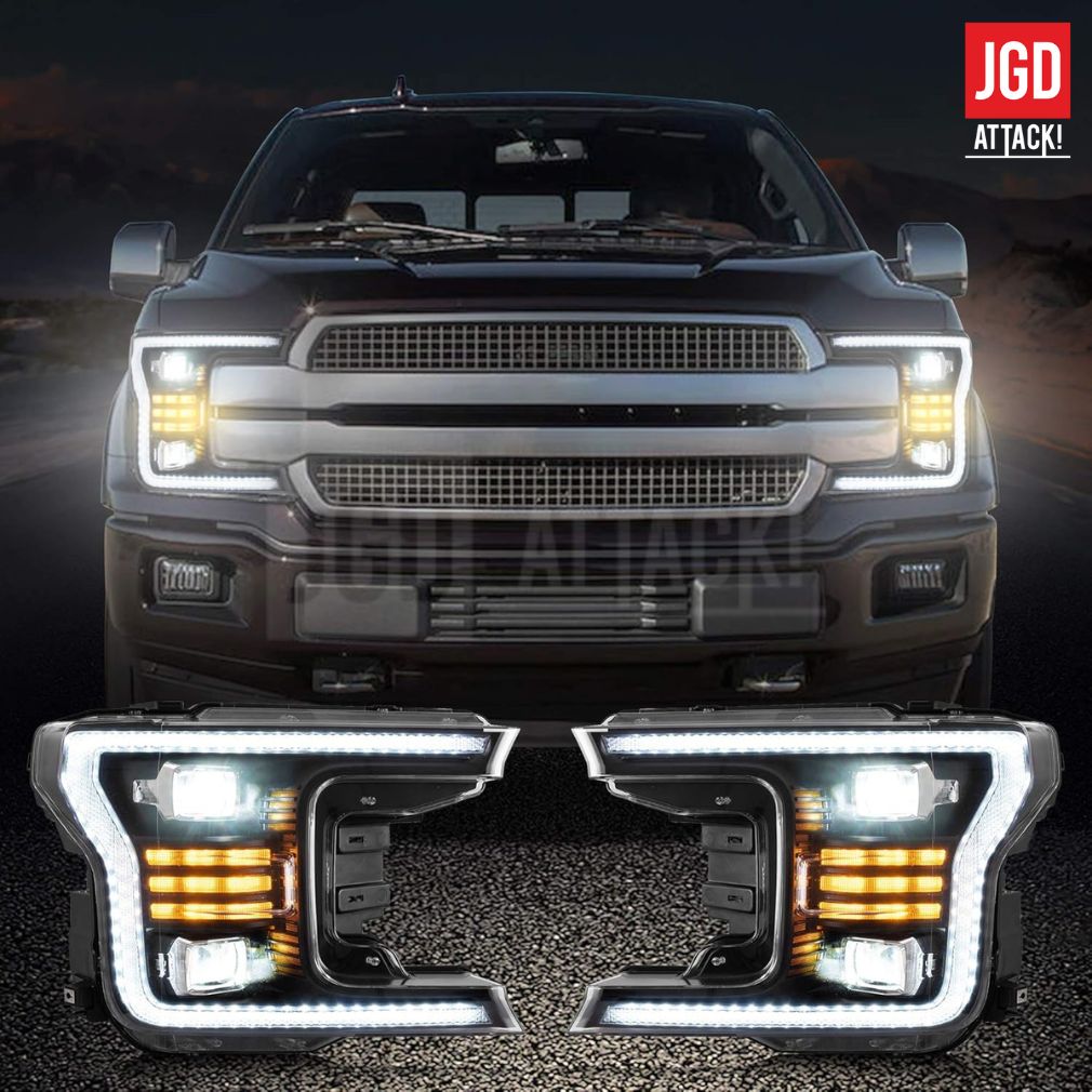 Vland Full-LED strålkastare – Vitt varselljus – Sats (F150 18-20) - 5
