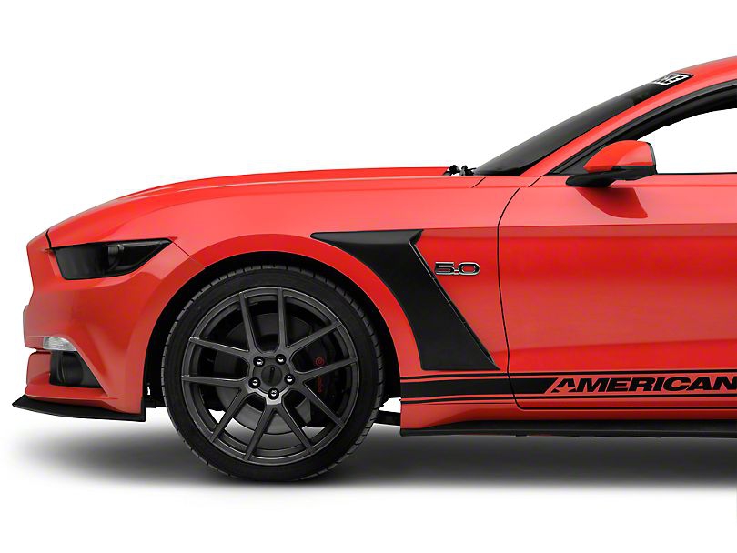 GT350 Style Skärm Scoops - fram (MUSTANG 15-21 Ecoboost, V6, GT) - 2