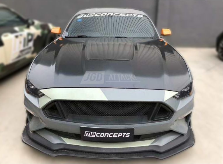 GT350 Style Aluminum Huv (MUSTANG 18-20 GT, Ecoboost, V6)