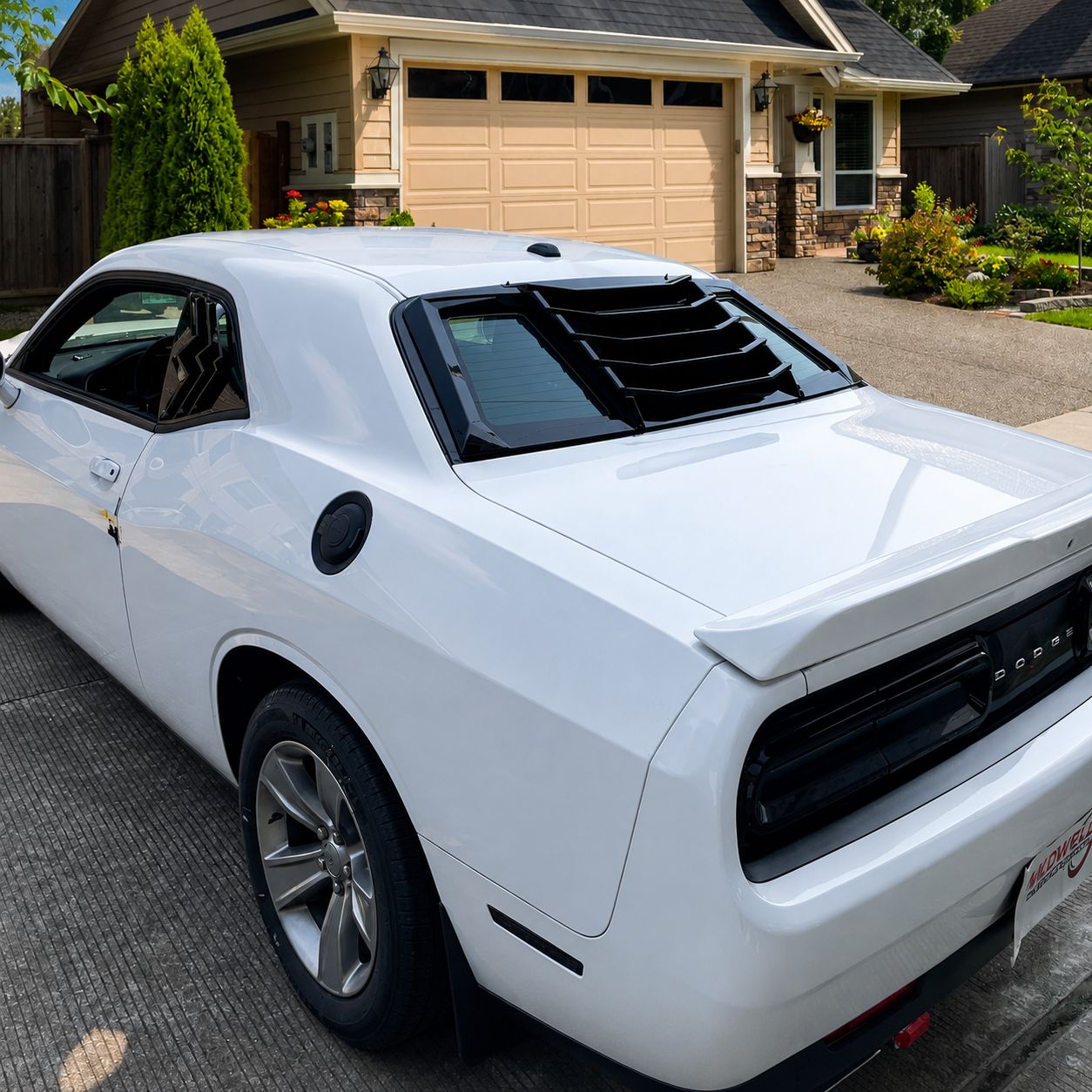 Bakrutelouvers – LB-stil – blanksvart – Dodge Challenger 2008–2023 - 3