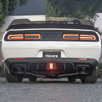 Bakre diffuser – LED-ljus – mattsvart – Dodge Challenger 2015–2023