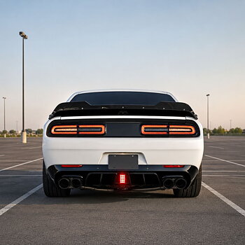 Bakre diffuser – LED-ljus – blanksvart – Dodge Challenger 2015–2023