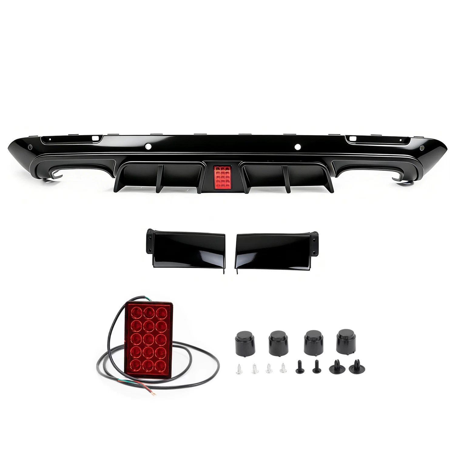 Bakre diffuser – LED-ljus – blanksvart – Dodge Challenger 2015–2023 - 4