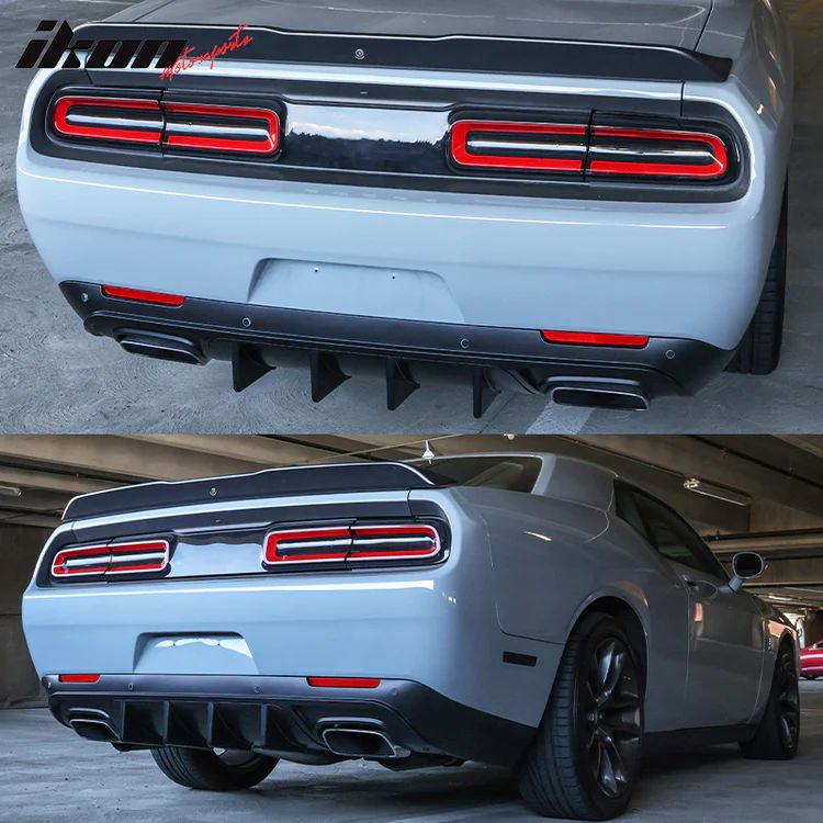 Bakre diffuser – V1-stil – mattsvart – Dodge Challenger 2015–2023 - 3