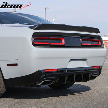 Bakre diffuser – V1-stil – blanksvart – Dodge Challenger 2015–2023
