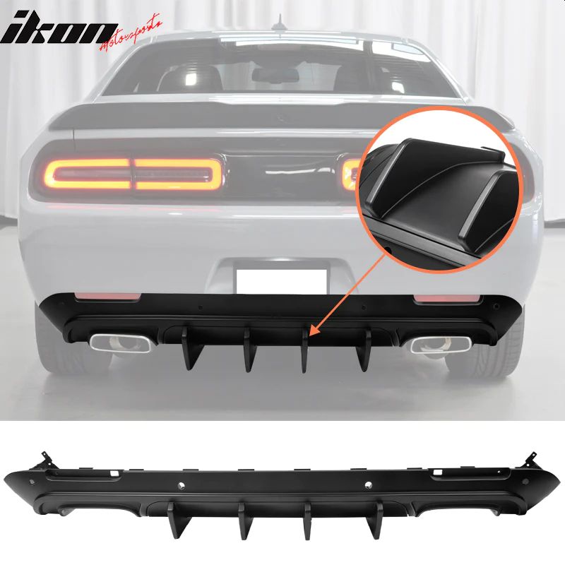 Bakre diffuser – V2-stil – mattsvart – Dodge Challenger 2015–2023 - 2