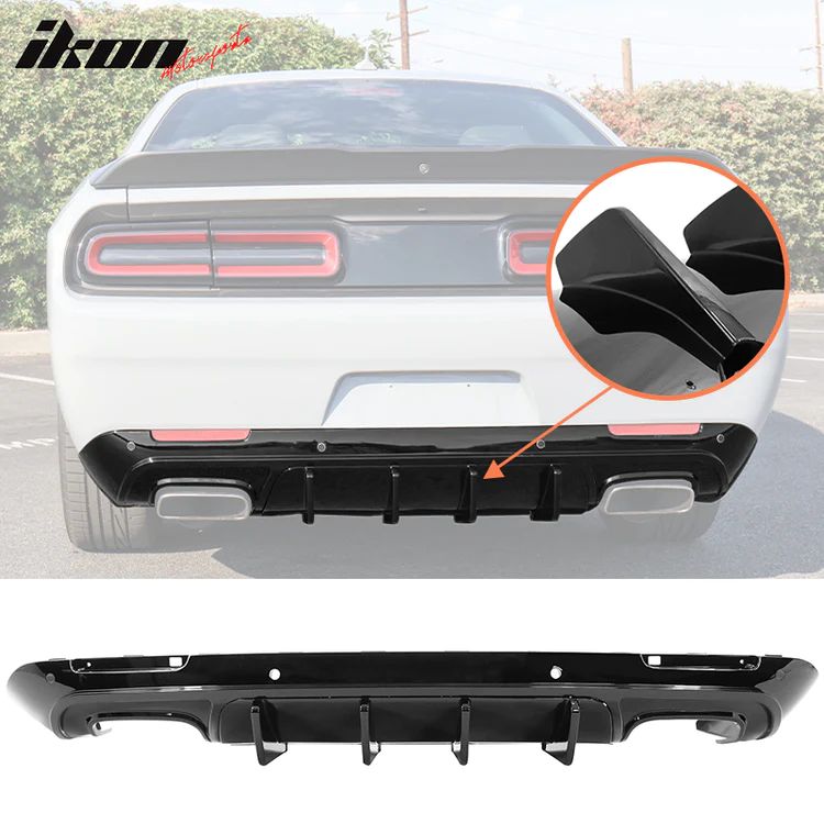 Bakre diffuser – V2-stil – blanksvart – Dodge Challenger 2015–2023 - 7