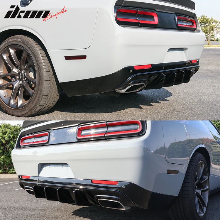 Bakre diffuser – V2-stil – blanksvart – Dodge Challenger 2015–2023 - 4