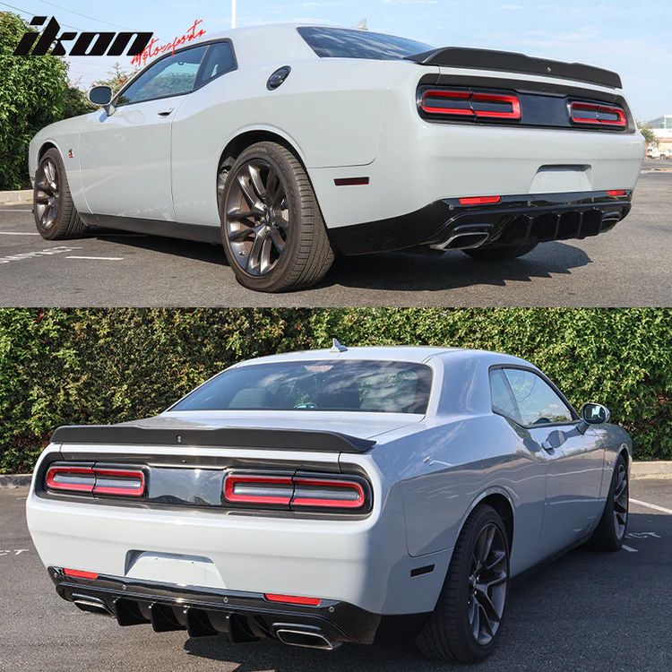 Bakre diffuser – V2-stil – blanksvart – Dodge Challenger 2015–2023 - 3