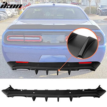 Bakre diffuser – V3-stil – mattsvart – Dodge Challenger 2015–2023