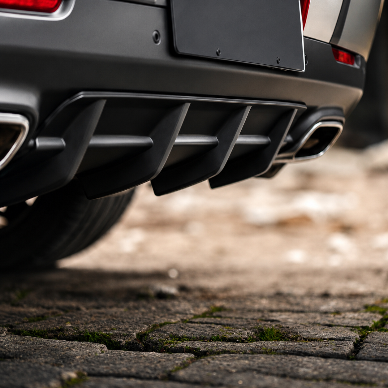 Mittpanel till bakre diffuser – MP Concepts – mattsvart – Dodge Challenger 2015–2023