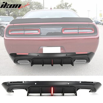 Bakre diffuser – CS-stil – LED-ljus – mattsvart – Dodge Challenger 2015–2023