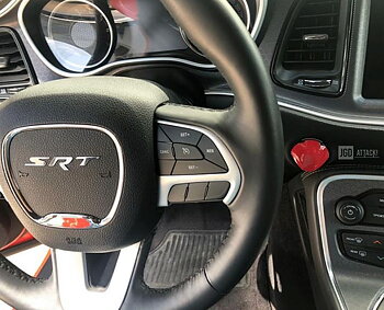 Startknappskåpa – röd – Dodge Challenger 2015–2023